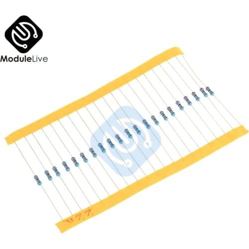 1 Pack 30 kinds Each 20Pcs 600Pcs 1/4w Resistance 1% Metal Film Resistor Resistance Assortment Kit Set