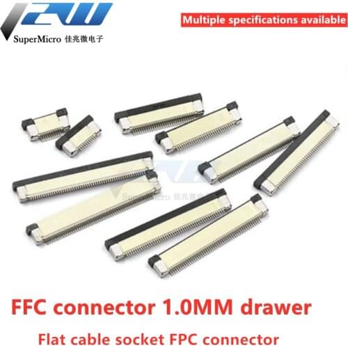 10pcs / lot FFC / FPC flat cable socket 1.0MM connector Top drawer type 4/5/6/8/10/12/16/20 ~ 30 / 40P