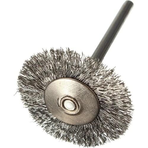 10 pcs Stainless Steel Wire Brushes Disc Brush Round Brush 25mm Diameter for Dremel