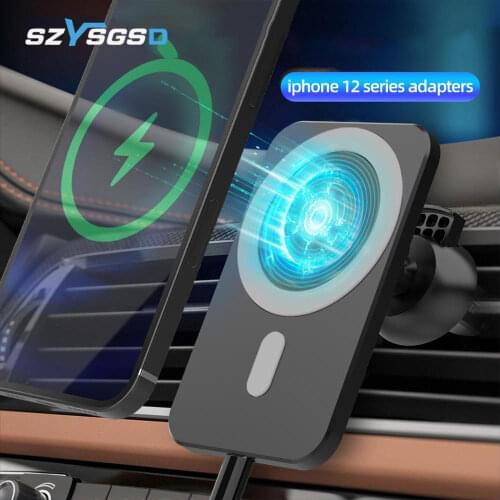 15W Magnetic Wireless Car Charger Mount for iPhone 12 Pro Max Mini Magnetic Fast Charging Wireless Charger Car Phone Holder