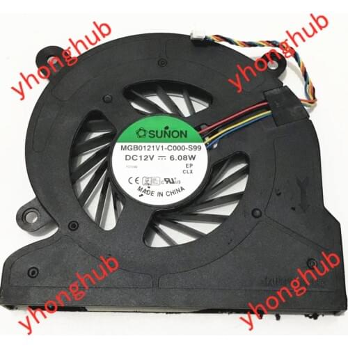 SUNON MGB0121V1-C000-S99 DC 12V 6.08W 4-Wire Server Cooling Fan
