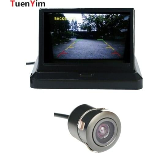Mini CCD Auto Parking Camera Front cam Car Front/Rear View Camera with 5inch LCD Foldable Monitor Easy to Use Parking kit