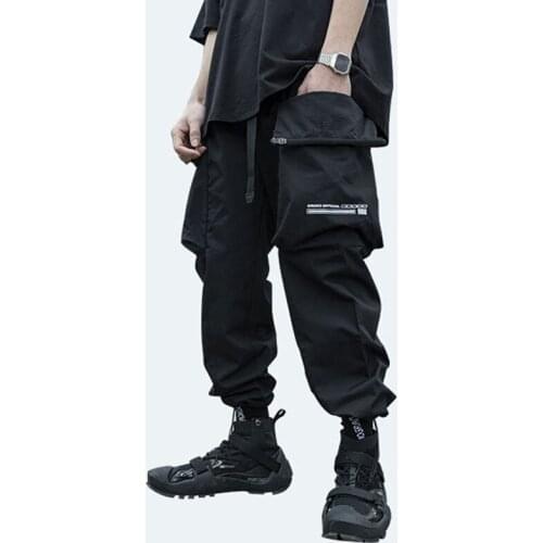 2021 Men Hip Hop Pencil Pants Trousers Streetwear Hombre Male Casual Fashion Slim Fit Large Size Cargo Pants Outwear