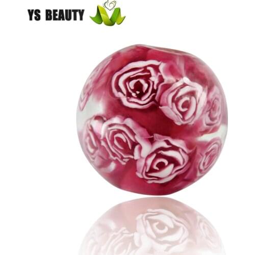 Rose glass beads Murano lampwork glass beads home decoration pendant beads jewelry woven bracelet to send girlfriend lover