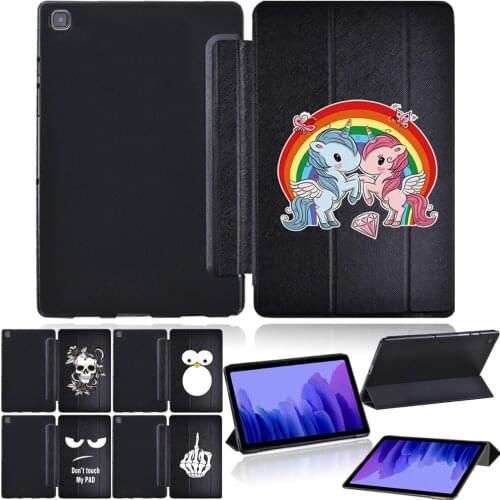 For Samsung Galaxy Tab A7 10.4 Inch 2020 T500 T505 Three-Fold Folio Stand Cover for Tab A 10.1 Inch 2019 T510 T515 Tablet Case
