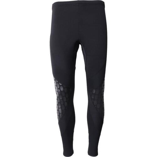Mens Wetsuit Pants 1.5mm Neoprene Long Sleeve Diving Snorkeling Canoe Pants Super Stretch Trousers Skinny Leggings M-XXL Black