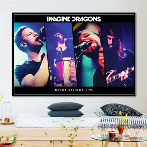 Dragons Imagine Evolve Origins Music Group Canvas Painting Posters And Prints Wall Art Picture Abstract Decorative Home Decor