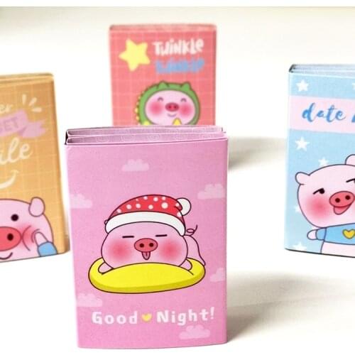 Kawaii Cute Cartoon Pink Pig 6 Folding Memo Pad N Times Sticky Notes To Do List Planner Sticker Memo Notepad Gift Stationery