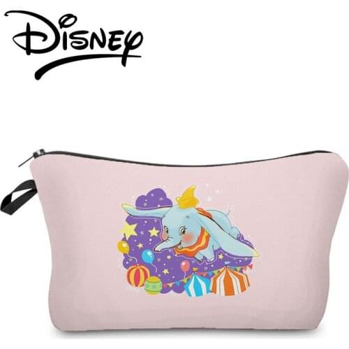 Disney Dumbo Printed Cosmetic Bag Well Made Women Makeup Bag Cute Elephant Eco Reusable Foldable Mini Storage Bag Dropshipping