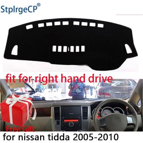 Car Dashboard Cover Mat for Nissan Tiida C11 2007- 2011 Right Hand Drive Dashmat Pad Dash Mat Covers Dashboard Accessories
