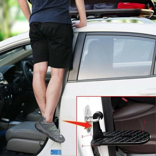 Creative Metal Portable Car Pedals Door Latch Hook Step Foot Pedal Ladder for Auto Truck Roof Gadget Interior Parts Car Products