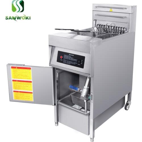 Mechanical version single cylinder with oil filter electric fryer Single-tank Frying Machine 2 baskets deep fryer