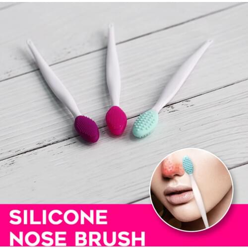 4 Colors Soft Skin-friendly Silicone Face Clean Brushes Nose Washing Brush Deep Cleaning Blackhead Brush Blackhead Cleaner Tool