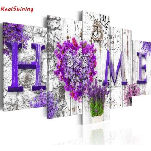 5pcs DIY Diamond Painting flower Full Square Diamond Embroidery Mosaic Picture Of Rhinestone home decor H1480