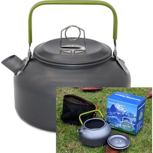 Outdoor Camping Teapot Pot Water Kettles Picnic Teapot set Portable Coffee heating pot Kitchen BBQ Cookware Aluminum tableware