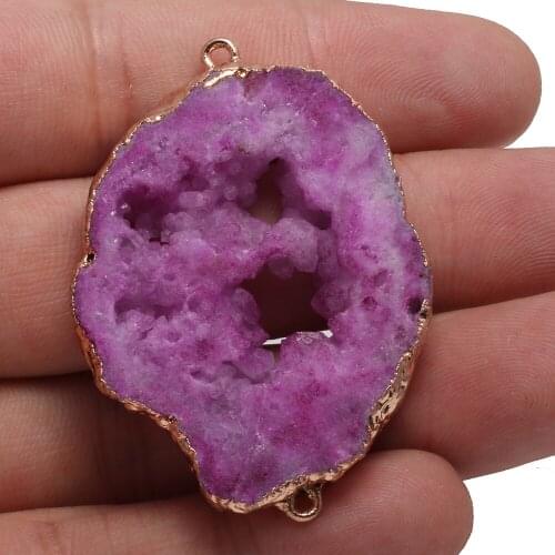 Natural Stone Connector Irregular Exquisite Agates For Jewelry Making DIY Necklace Bracelet Accessory
