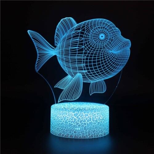 Jellyfish Night Light 3D Lamp Led Lights for Decoration Bedroom Cool Gift for Child Birthday Party Fish Figure Desk Lamps