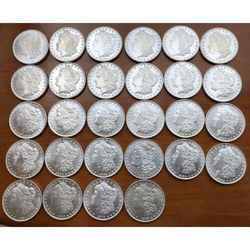 S Version 28 Different Years of American Morgan Coin Commemorative Coin Collection Coin Gift Lucky Challenge Coin