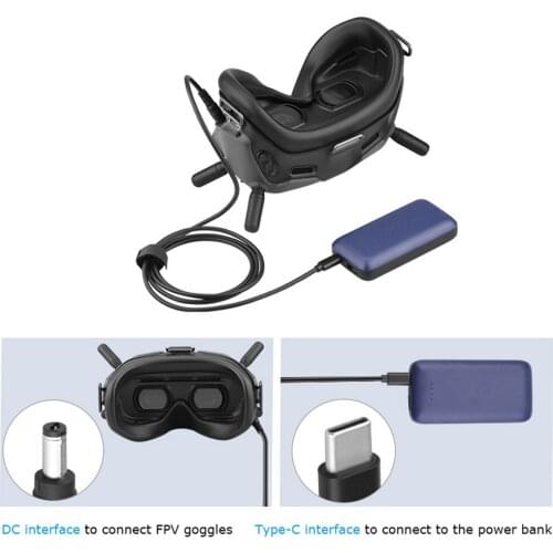 Anti-aging Power Bank Cable Power Supply Line Replacement Accessory for DJI FPV Combo Drone