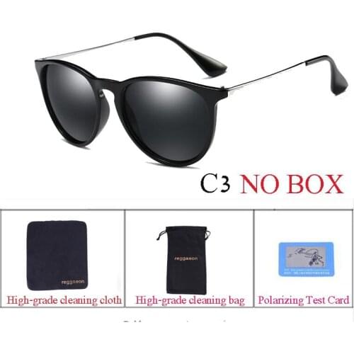 Reggaeon brand new polarized sunglasses women fashion ladies cat eye driving goggles Sunglasses men Lady UV400 gray