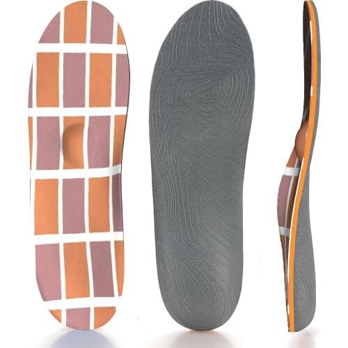 Red Block Memory Foam Insoles Plantar Fasciitis Arch Support Insoles for Women Men,Comfortable Breathable Sports Shoe Inserts