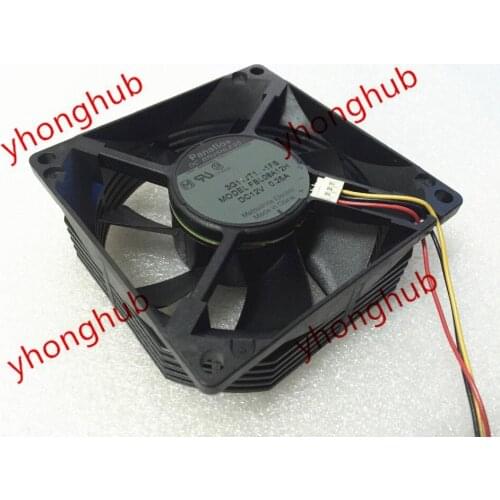 T FBL08A12H, 3G11JT1 DC 12V 0.25A 3-Wire 80x80x25mm Server Cooling Fan