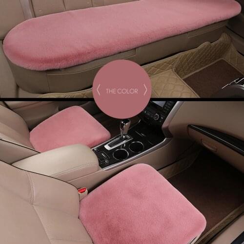Universal Winter Warm Plush Soft Car Seat Cushion Non-slip Pad Cover Protector Universal Size Auto Seat Cushion Interior