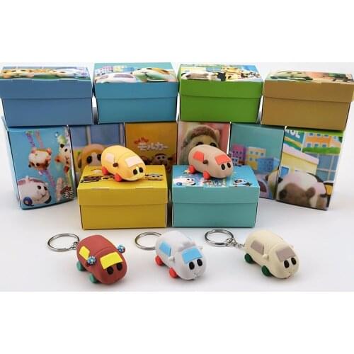 Japanese Anime PUIPUI Molker Keychain Lovely Guinea Pig Doll Keyring Backpack Handbag Car Key Pendant Accessories Decoration New