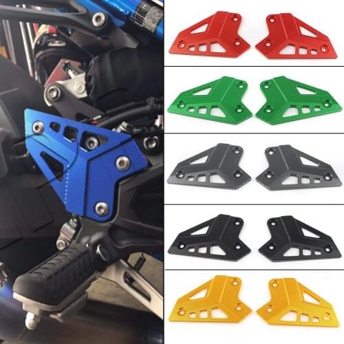 Z900 Motorcycle Rearset Foot Peg Mount Heel Guard Plates Cover Protector For Kawasaki Z 900 2017 2018 2019 2020 CNC Aluminum