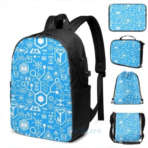 Funny Graphic print Resistance Party USB Charge Backpack men School bags Women bag Travel laptop bag