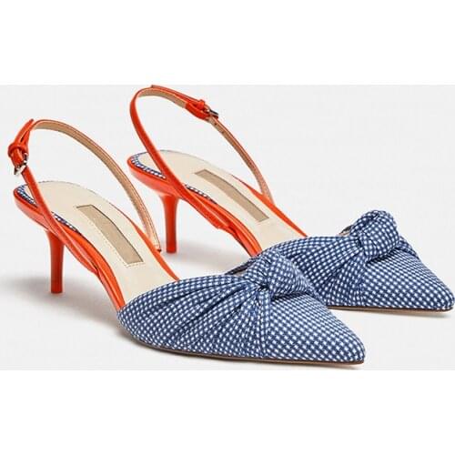 LMCAVASUN womens shoes 2021 pointed toe color matching Baotou stiletto sandals womens European and American shallow m