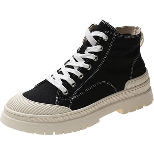 2021 new thick-soled biscuit shoes sneakers candy color high-top canvas shoes women summer thin womens shoes