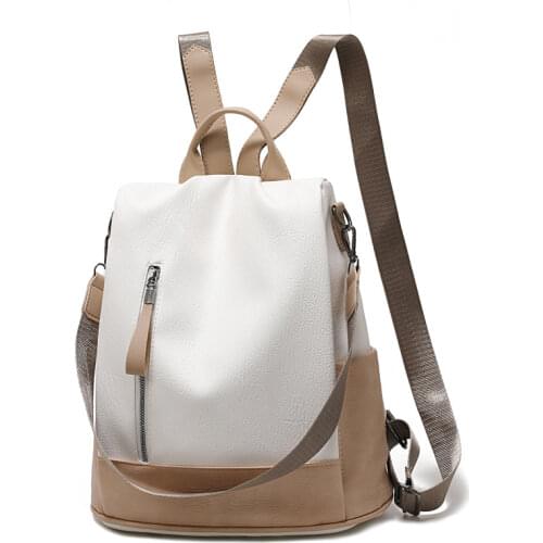 Backpack women 2020 new soft leather ladies travel backpack casual wild fashion anti-theft trend bag school bags