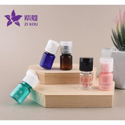 1pcs 5ml White/Black Plastic Flip Top Cap For Container Cosmetic Bottle Empty Multicolor Plastic Shampoo Mini Refillable Bottle