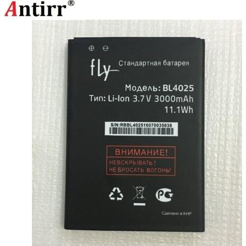 1PCS new 100% high quality BL4025 BL 4025 3000mah Replacement Lithium battery For Fly IQ4411 IQ 4411 Phone Batteries
