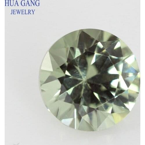 149# Decoration Synthetic Spinel Stone Color Light Green Stone 0.8-10mm Wholesale Round Brilliant Cut Gems For Jewelry