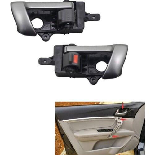 2Pcs/Set Left Right Door Side Interior Inside Door Handle for Hyundai Santa Fe 2007-2012 826202B0101D Car Accessories