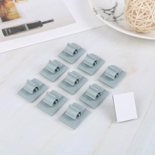20pcs Adhesive Car Cable Clips Cable Winder Drop Wire Tie Fixer Holder Cord Organizer Management Desk Cable Tie Clamps