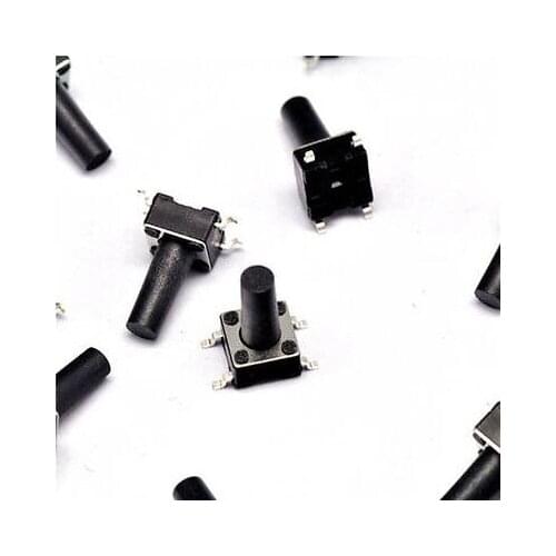 200 Pcs Momentary Tactile Tact Push Button Switch 4 Pin SMT SMD 6x6x8mm