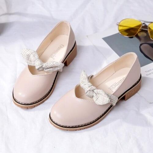 2021 New White Beige LOLITA Shoes JK Uniform Shoes PU Leather Lolita Dress Cosplay Shoes Comfortable