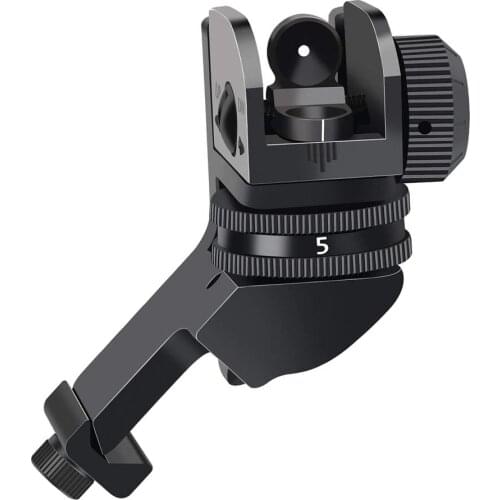 2021 New Front and Rear 45 Degree Offset Rapid Transition BUIS Backup Iron Sight Set Tactical Hunting Optical Collimator Sight