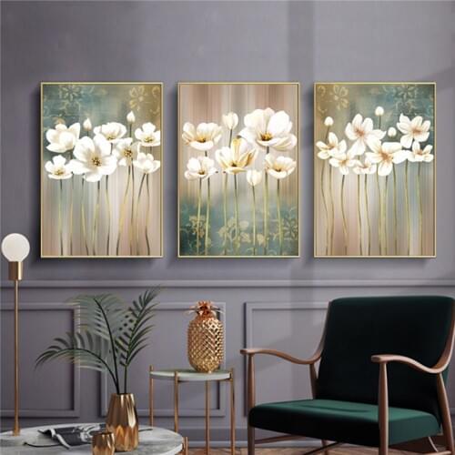 3pcs decoracion hogar moderno canvas painting wall art printed canvas flower painting modern cuadros decor canvas prints