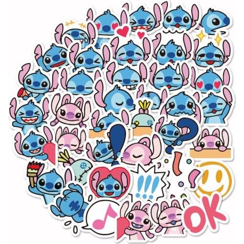 40Pcs Disney Stitch Not repeating Cute Cartoon Stickers toy Skateboard Motorcycle Luggage Laptop Guitar graffiti Sticker