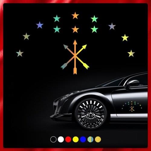 40156# Die-Cut Vinyl Decal Coat of Arms of Kabardino-Balkaria Car Sticker Waterproof Auto Decors on Car Body Bumper Rear Window