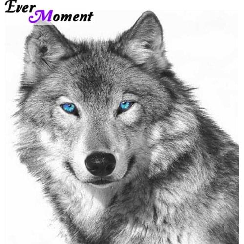 Ever Moment Wolf Diamond Painting Cross Stitch 5D DIY Embroidery Diamond Animal Mosaic Kit Living Room Home Decor Picture ASF655