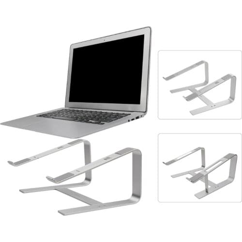 Aluminum Laptop Stand for Mac MacBook Pro Air Notebook Portable Holder Ergonomic Elevator Metal Riser 9 to 14 inch PC Desktop