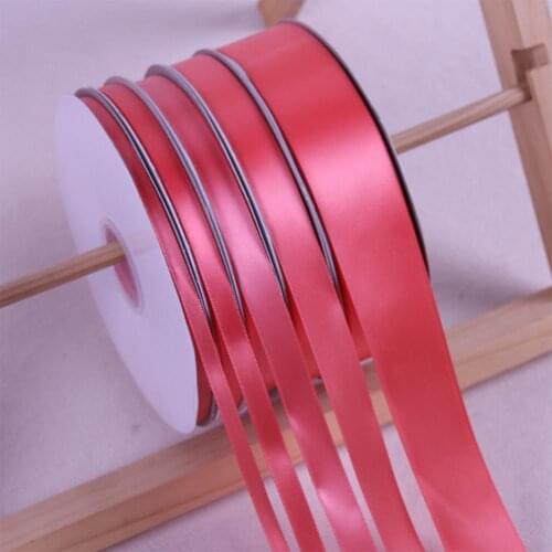 Watermelon Red Ribbon 100Yards/Roll Polyester Ribbons Wedding Party Christmas Decoration Cake Gift Box Wrap Hand DIY Accessories