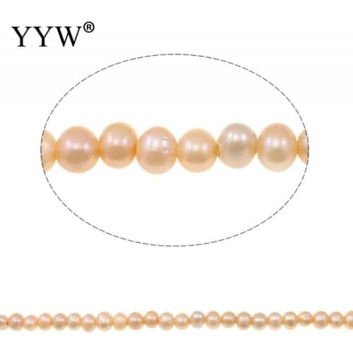 Cultured Potato Freshwater Pearl Beads Natural Pink 11-12mm Approx 3mm Approx 15.3 Inch For Jewelry Making Necklace Bracelet