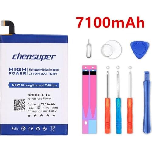 Chensuper 7100mAh for Ulefone Power Battery For DOOGEE T6 / Homtom HT6/T6 Pro/ Oukitel K6000 / Oukitel K6000 Pro 5.5 inch 4G LTE