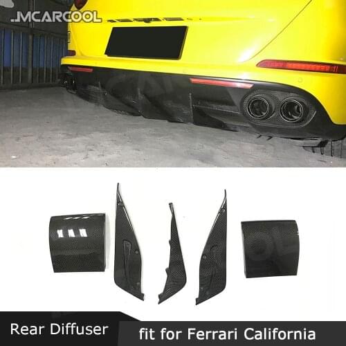 Carbon fiber Rear bumper Diffuser FRP Black Rear Bumper Skirts for Ferrari California 2015 Auto Car Decoration